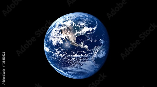 Wallpaper Mural Stunning View of Earth from Space Capturing Rich Blues and Whites in Lush Detail, with a Focus on the North American Continent and Swirling Cloud Patterns Torontodigital.ca