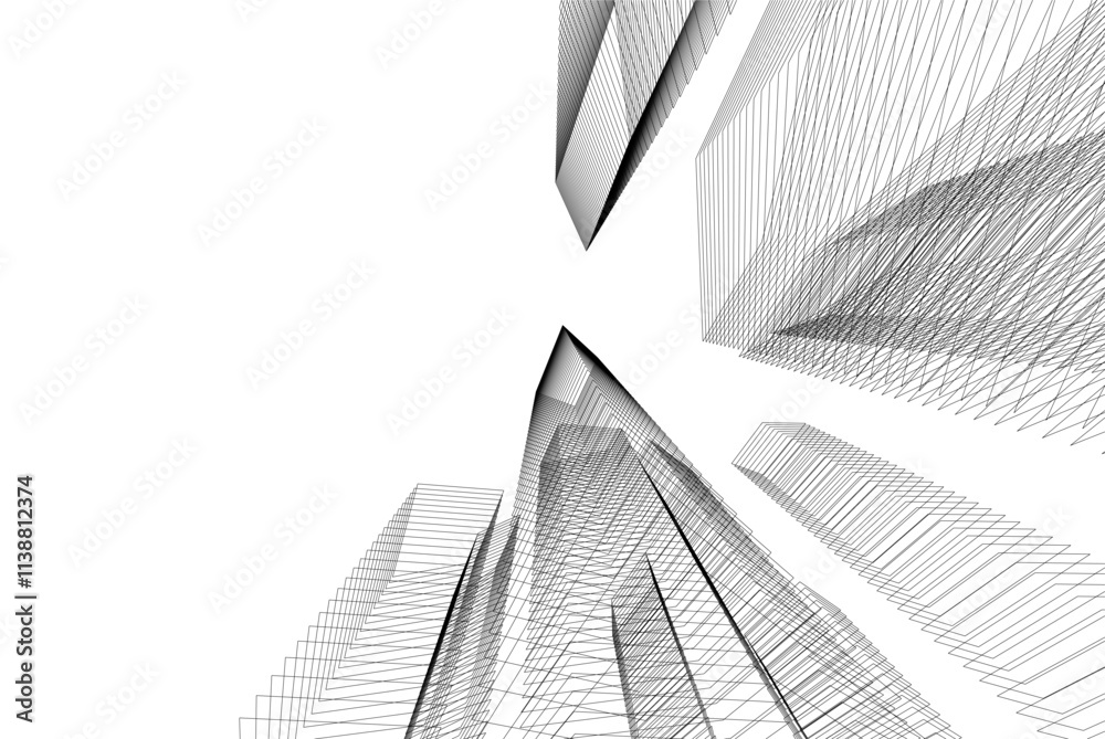 Fototapeta premium architecture building 3d
