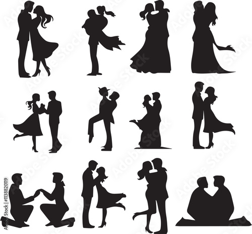 Romantic Couple Silhouettes for Various Occasions