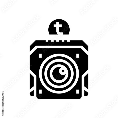 thermal imaging camera aerial vehicle glyph icon vector. thermal imaging camera aerial vehicle sign. isolated symbol illustration