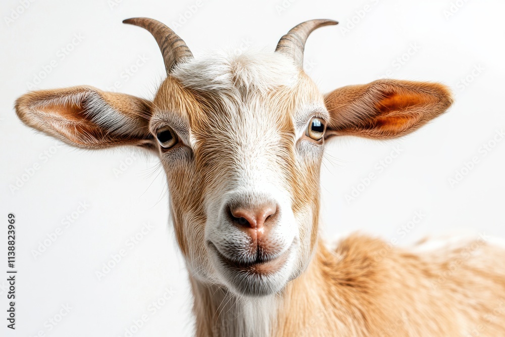 Adorable young goat with a sweet smile. Adorable young goat with a sweet smile.