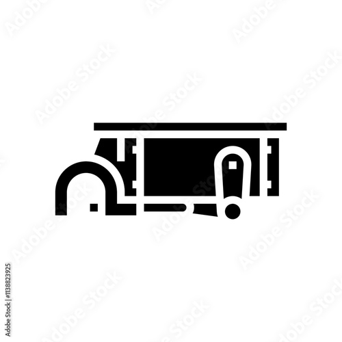 payload attachment unmanned aerial vehicle glyph icon vector. payload attachment unmanned aerial vehicle sign. isolated symbol illustration