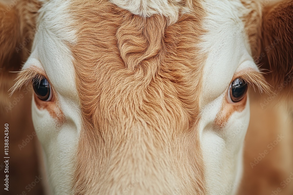 Close-up of a cow's gentle eyes. Close-up of a cow's gentle eyes.