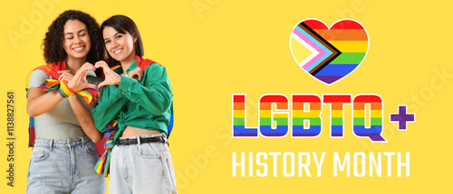 Young lesbian couple with L...