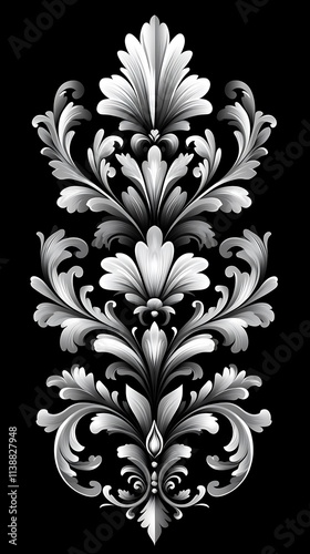 Ornate black seamless luxury design high resolution background