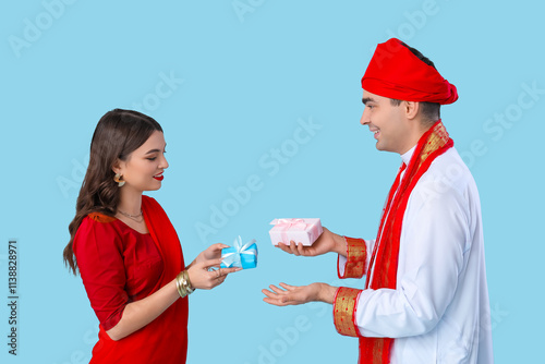 Beautiful Indian couple wit...