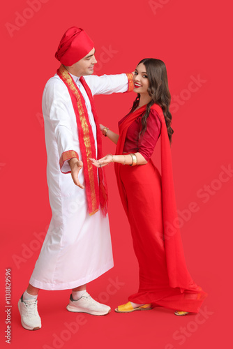 Beautiful Indian couple hug...