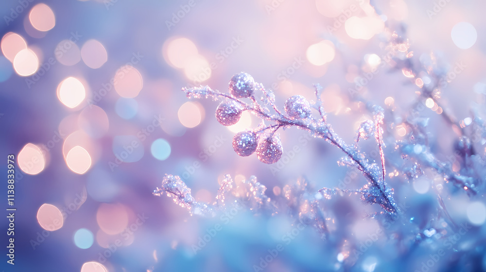 Hermoso adorno de navidad sobre un fondo de luces bokeh. esfera decorativa en color azul sobre un fondo nevado. Diaphanous. Illustration Hermoso adorno de navidad sobre un fondo de luces bokeh. esfera decorativa en color azul sobre un fondo nevado. Diaphanous. Illustration
