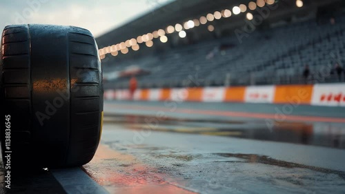 F1 Pitstop Background with Empty Pit in Ultra HD