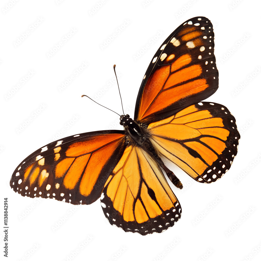 Fototapeta premium Beautiful butterfly insect isolated on the transparent background
