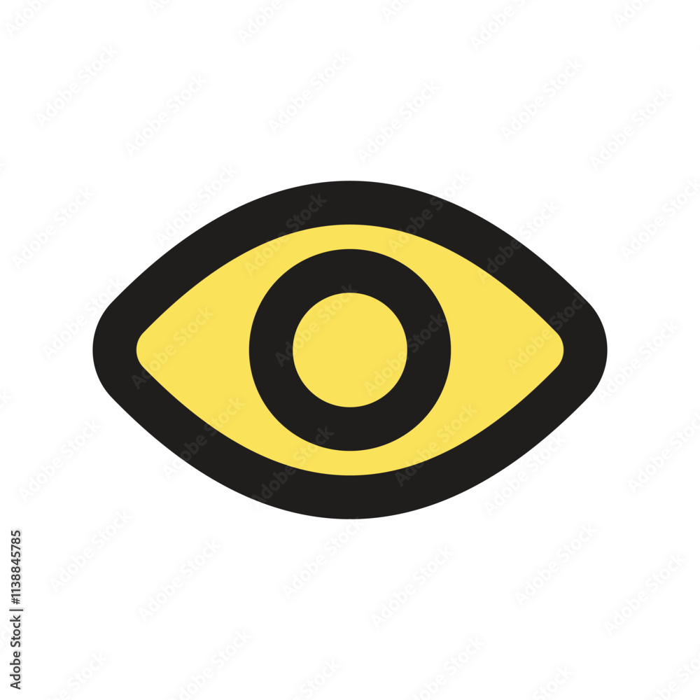 A simple stylized pixel art icon depicting a yellow eye on a dark background. A simple stylized pixel art icon depicting a yellow eye on a dark background.
