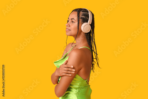 Young woman with braids and...