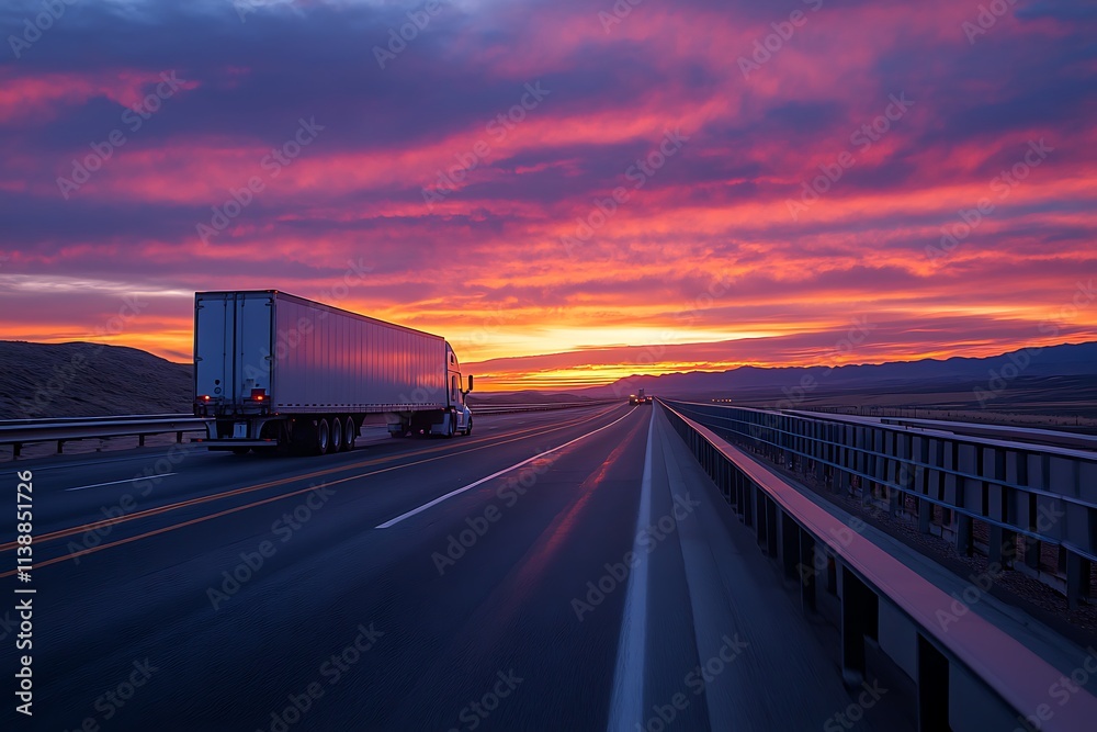 Long heavy truck on the roads with beautiful cloudy sky landscape view, country travel and industrial transportation Long heavy truck on the roads with beautiful cloudy sky landscape view, country travel and industrial transportation