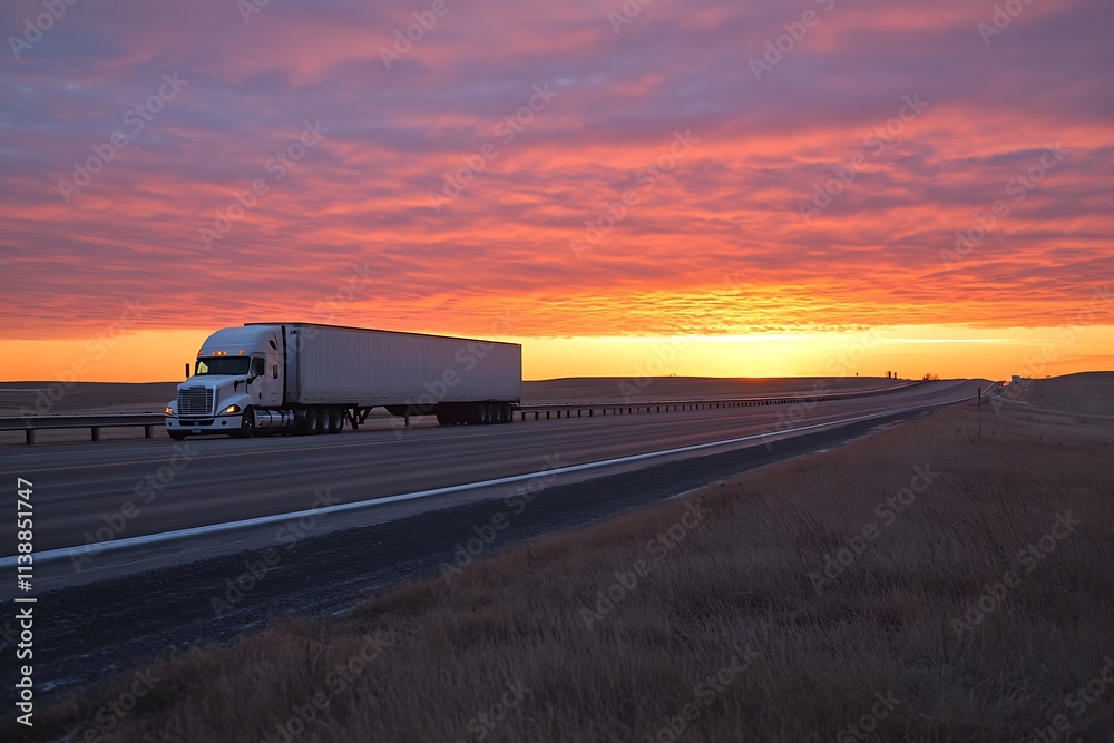 Long heavy truck on the roads with beautiful cloudy sky landscape view, country travel and industrial transportation Long heavy truck on the roads with beautiful cloudy sky landscape view, country travel and industrial transportation