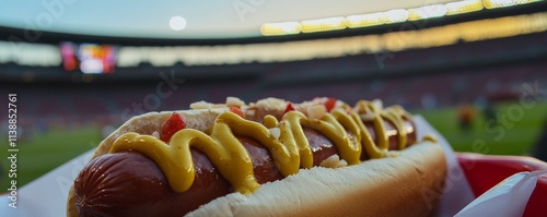 A hot dog at the stadium.