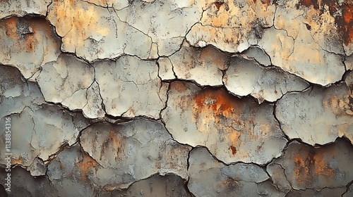 Rough cracked old wall textured abstract background