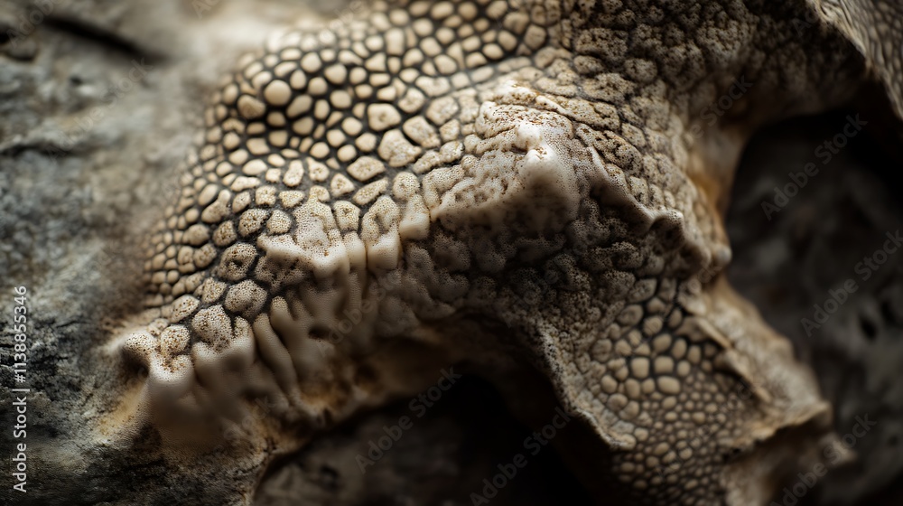 Obraz premium Close up of textured rough skin, brown tones.