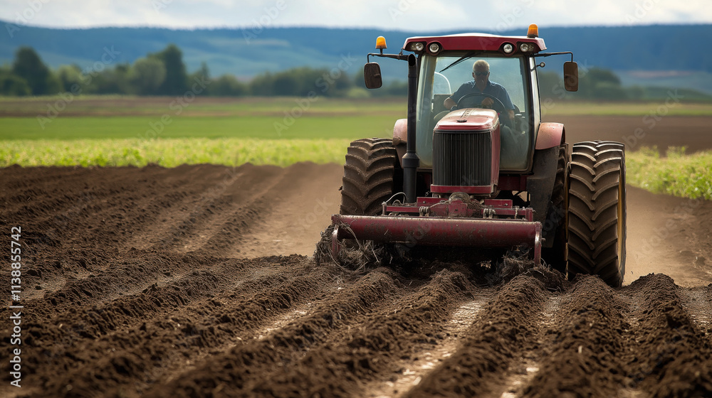 Fototapeta premium Machine Learning Algorithms Analyzing Soil Health Data in Agricultural Settings