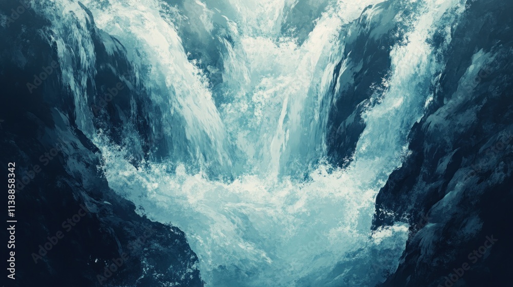Turbulent Waterfall: A Breathtaking Cascade of Water Turbulent Waterfall: A Breathtaking Cascade of Water