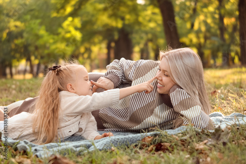Little girl with her mother...