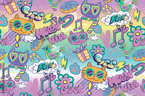 Urban print with typography in street art style. Graffiti print with text Holidays girl, winter vibes, ho-ho, grunge fir tree illustration, star, sketch heart, berries brunch spray effect.