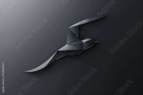 Modern Minimalist Bird Icon Symbolizing Agility and Innovation for Versatile Branding photo