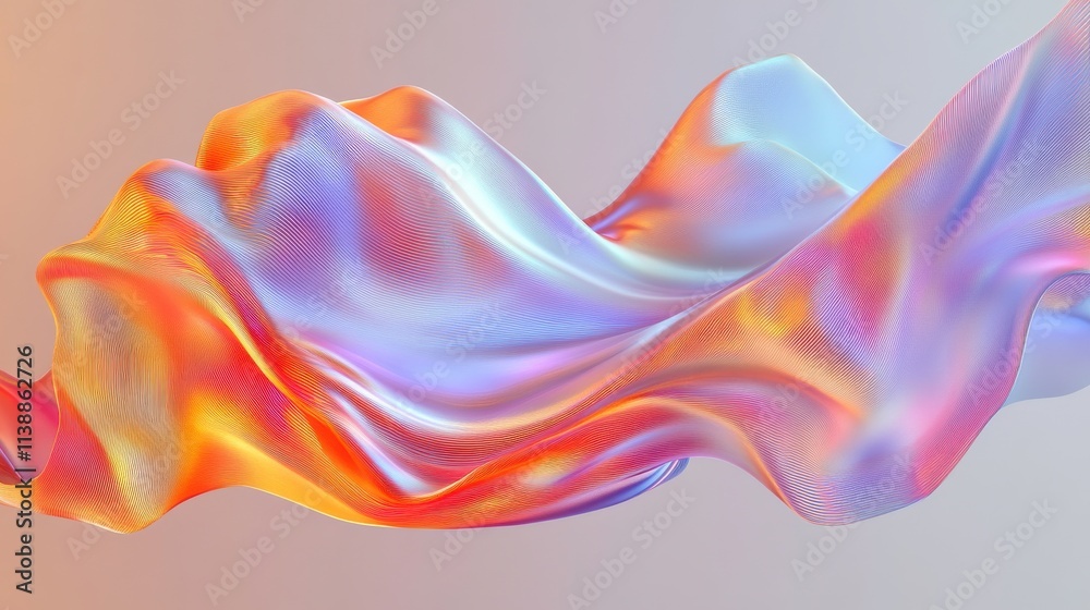 Obraz premium Abstract Neon Lines on Muted Backdrop