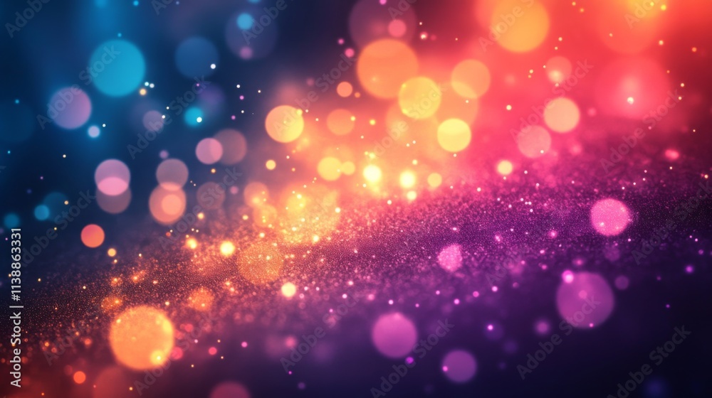 Colorful glowing bokeh lights in a dark background Colorful glowing bokeh lights in a dark background
