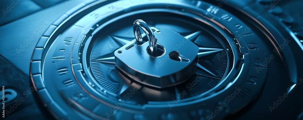 Travel insurance strategies concept. compass with lock symbolizes travel insurance strategies Travel insurance strategies concept. compass with lock symbolizes travel insurance strategies