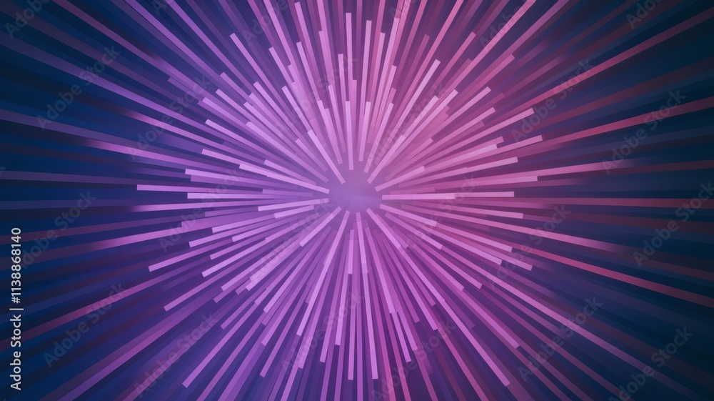 An abstract burst of radiant pink and purple rays emanating from the center. The background is a deep blue. An abstract burst of radiant pink and purple rays emanating from the center. The background is a deep blue.