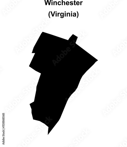 Winchester (Virginia) blank outline map