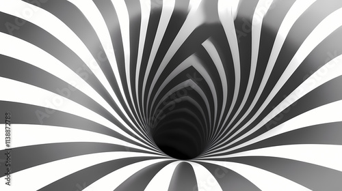 3d monotone mystery vortex design element. Vortex. Illustration