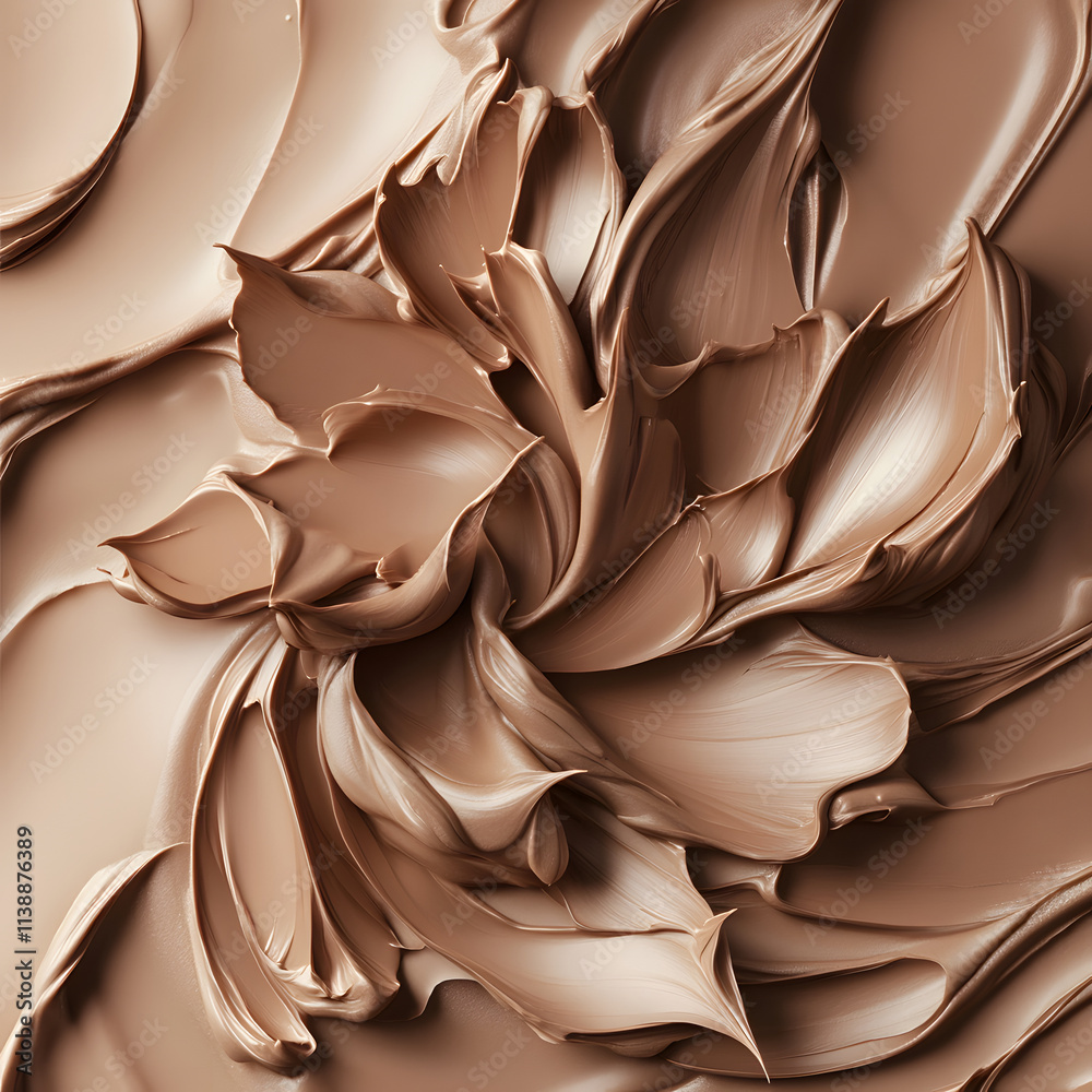 Obraz premium Texture chocolate background in Mocha Musse color of the year 2025