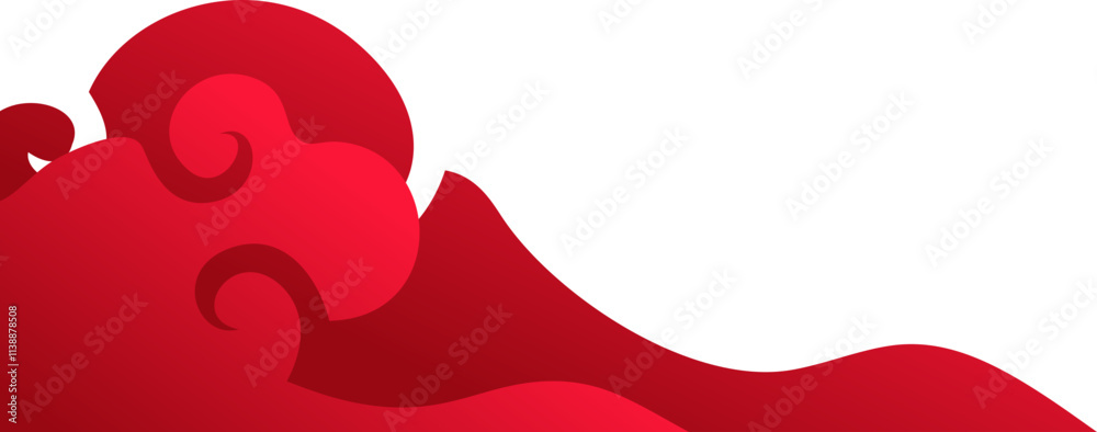 Lunar New Year Cloud Corner Border Lunar New Year Cloud Corner Border