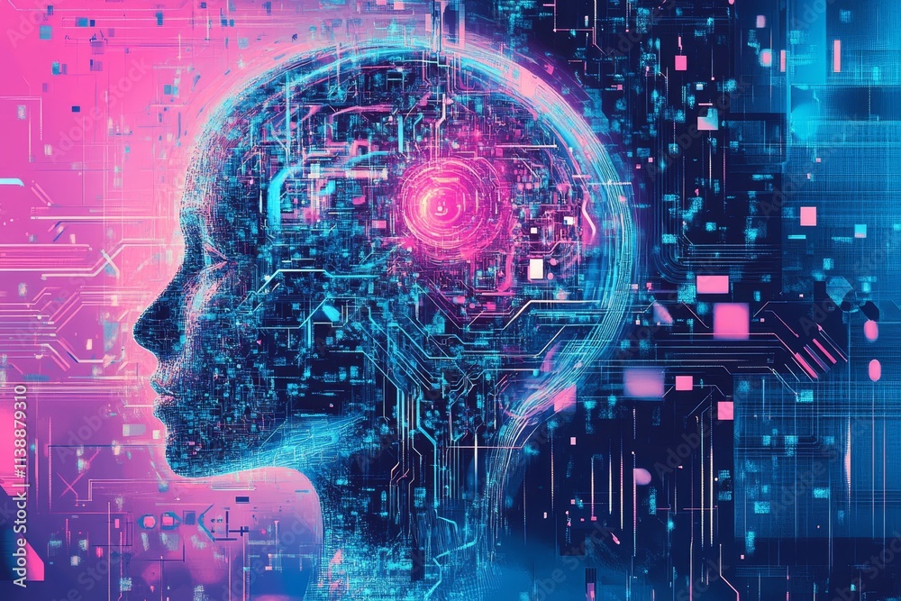 Artificial intelligence transforming chaos into control with abstract technical future aesthetics Artificial intelligence transforming chaos into control with abstract technical future aesthetics