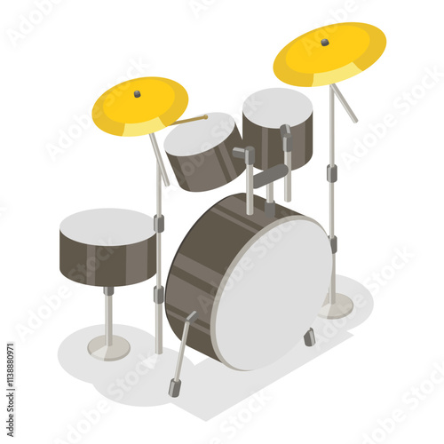3D Isometric Flat Vector Illustration of Musical Instruments Collection, Classic and Modern, for Amateurs and Professionals. Item 5