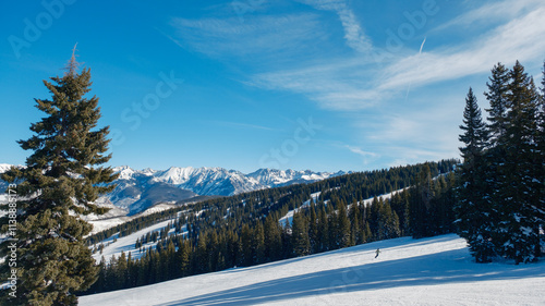 Photography vail ski resort in rocky mountains