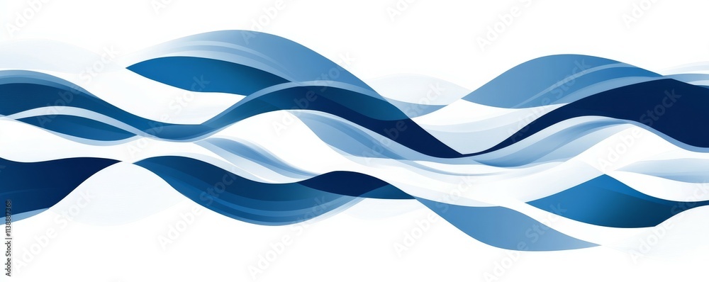 Fototapeta premium Abstract Blue Wavy Pattern in Modern Design
