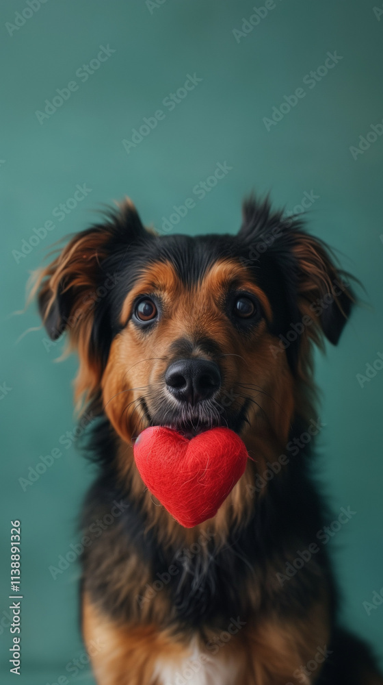 Portrait of a German Shepherd Dog with Black and Brown Fur Sitting on a White Studio Background Portrait of a German Shepherd Dog with Black and Brown Fur Sitting on a White Studio Background