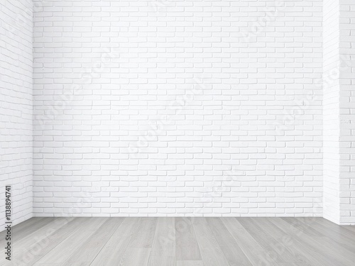 Clean and contemporary white brick wall background for design projects, surface, urban