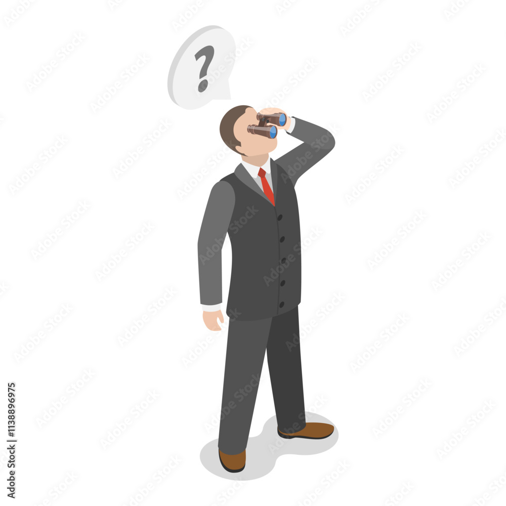 3D Isometric Flat Vector Illustration of Bad Communication, Looking on Opposite Directions. Item 1 3D Isometric Flat Vector Illustration of Bad Communication, Looking on Opposite Directions. Item 1