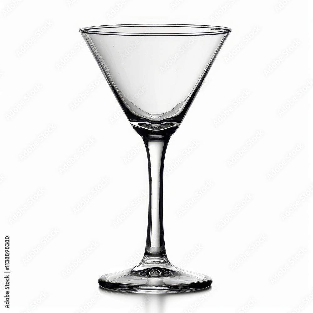 A tall, clear martini glass stands elegantly on a shiny surface. Its delicate design enhances the aesthetic of classic cocktails, perfect for upscale gatherings or casual moments. A tall, clear martini glass stands elegantly on a shiny surface. Its delicate design enhances the aesthetic of classic cocktails, perfect for upscale gatherings or casual moments.