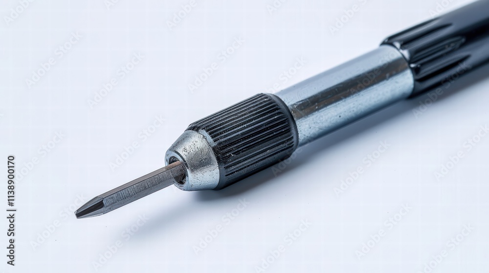 Classic flat-head screwdriver with a comfortable grip handle, displayed on a white background to emphasize its simple design and functionality . Classic flat-head screwdriver with a comfortable grip handle, displayed on a white background to emphasize its simple design and functionality .