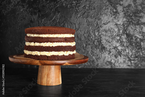 Wooden dessert stand with t...