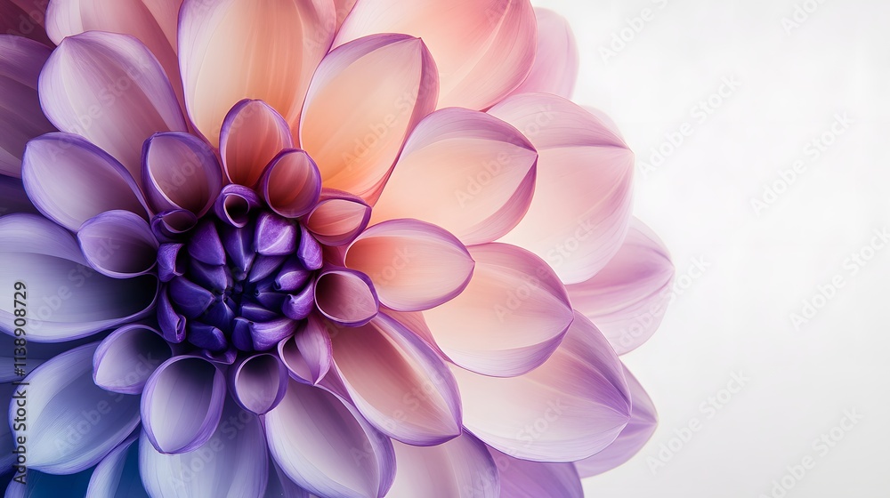 Fototapeta premium A Closeup of a Purple and Pink Dahlia Flower