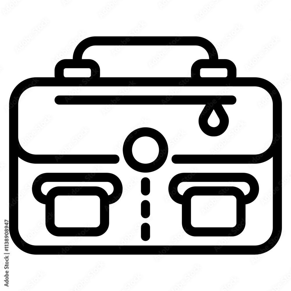Briefcase outline style icon Briefcase outline style icon