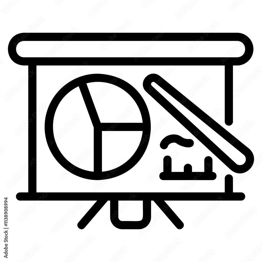 Presentation outline style icon Presentation outline style icon