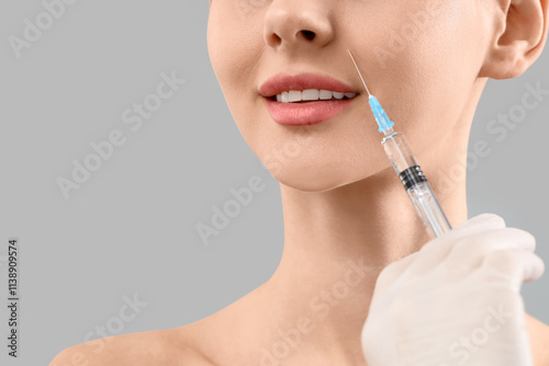 Young girl receiving filler...