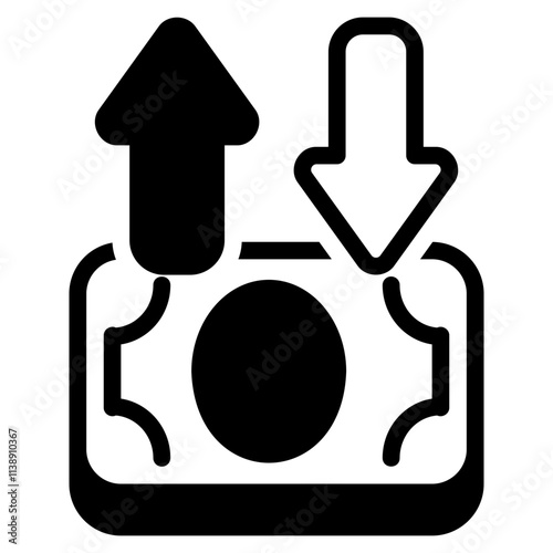 Profits black glyph style icon