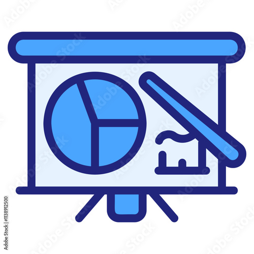 Presentation blue color style icon